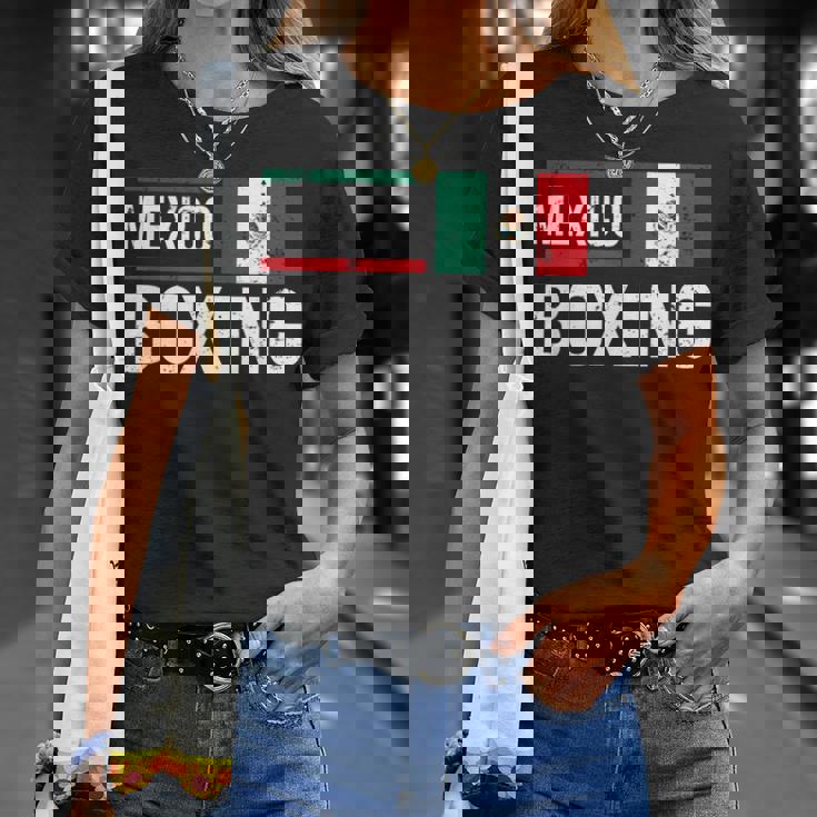 メキシコ ボクシング メキシコ国旗 ジム スパーリング アマチュアスポーツ Tシャツ 彼女への贈り物