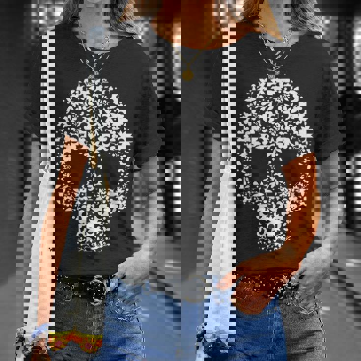 メキシコ人のための死者の日デザインのシュガースカルカラベラ Tシャツ 彼女への贈り物