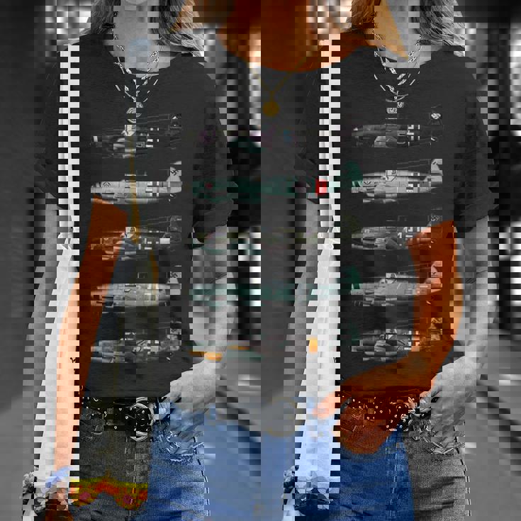 メッサーシュミットbf109ドイツww2ファイター Tシャツ 彼女への贈り物