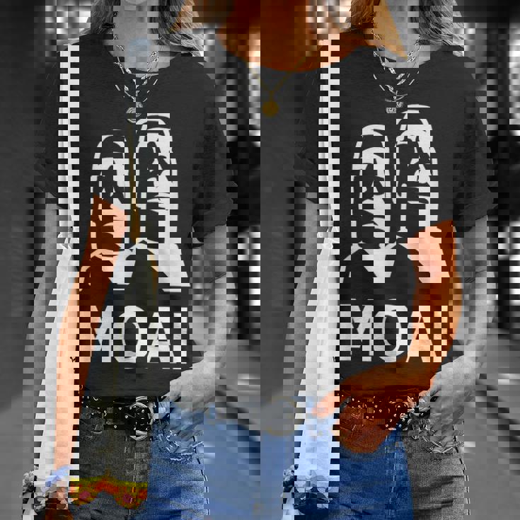 モアイ像 イースター島の頭 ポリネシア Tシャツ 彼女への贈り物