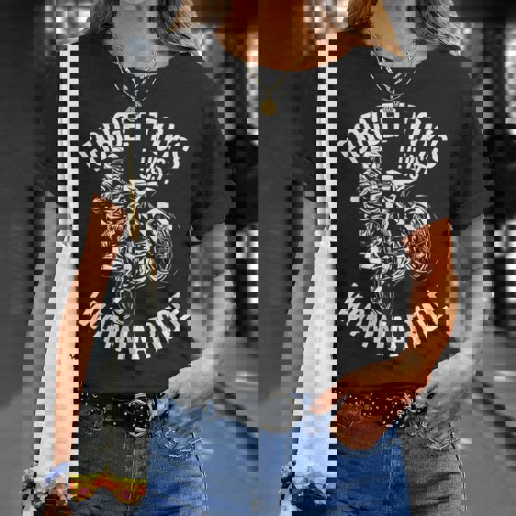 モトクロス ライダー ダートバイク ヘルメット Forget Toys I Just Wanna Tシャツ 彼女への贈り物