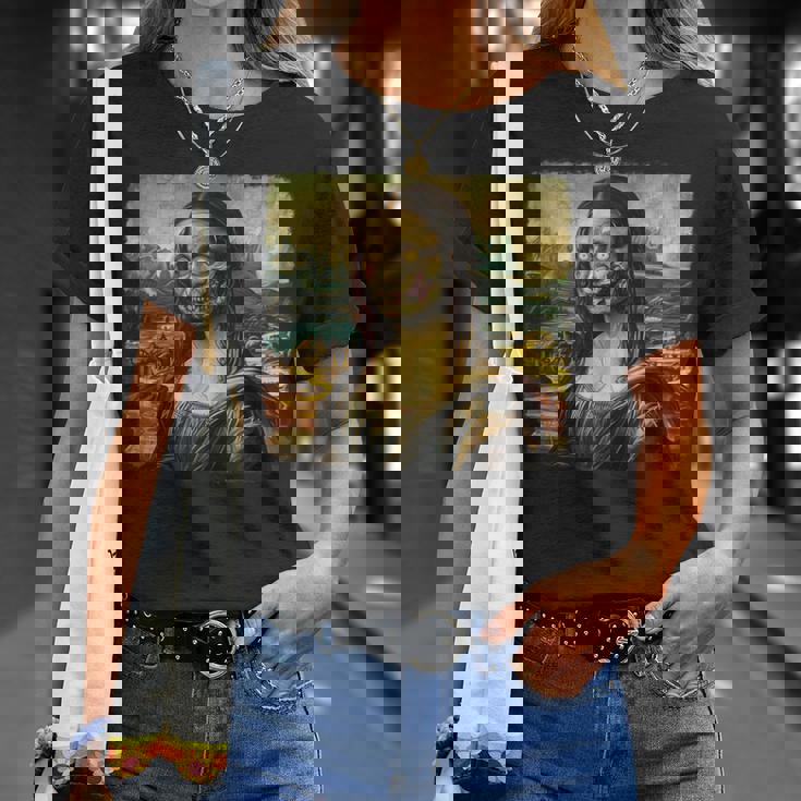 モナリザ ゾンビ ハロウィン 美術教師 モナリザ Tシャツ 彼女への贈り物