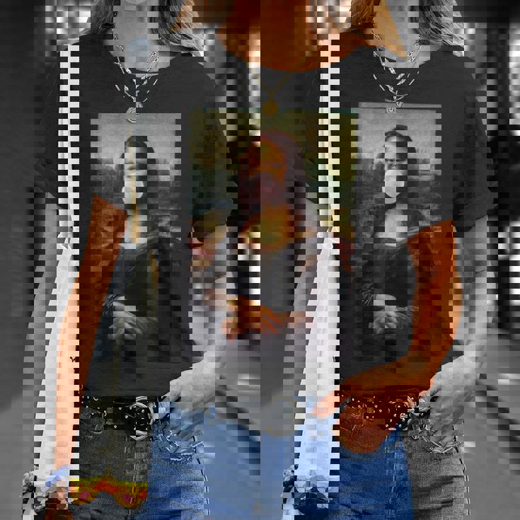 モナリザ チューインガム レオナルド・ダ・ヴィンチ Tシャツ 彼女への贈り物