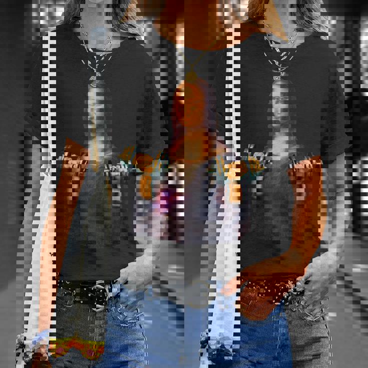 モナリザ 面白いtシャツ ジム 筋トレ 絵画 美術 メンズ おもしろ 面白い 服 おもしろグッズ ネタ Tシャツ 彼女への贈り物