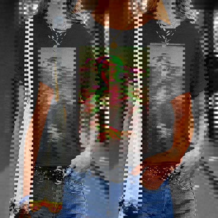 モナリザ有名な絵画アートワークレオナルドダヴィンチギフト Mona Lisa Tシャツ 彼女への贈り物