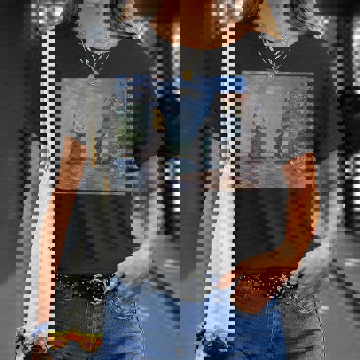 モネのエトルタの断崖 Tシャツ 彼女への贈り物