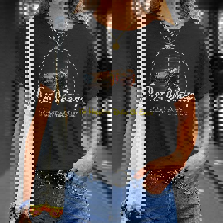 モルトウイスキーシャツ Happiest Drink Ever 面白いウイスキー葉巻 Tシャツ 彼女への贈り物