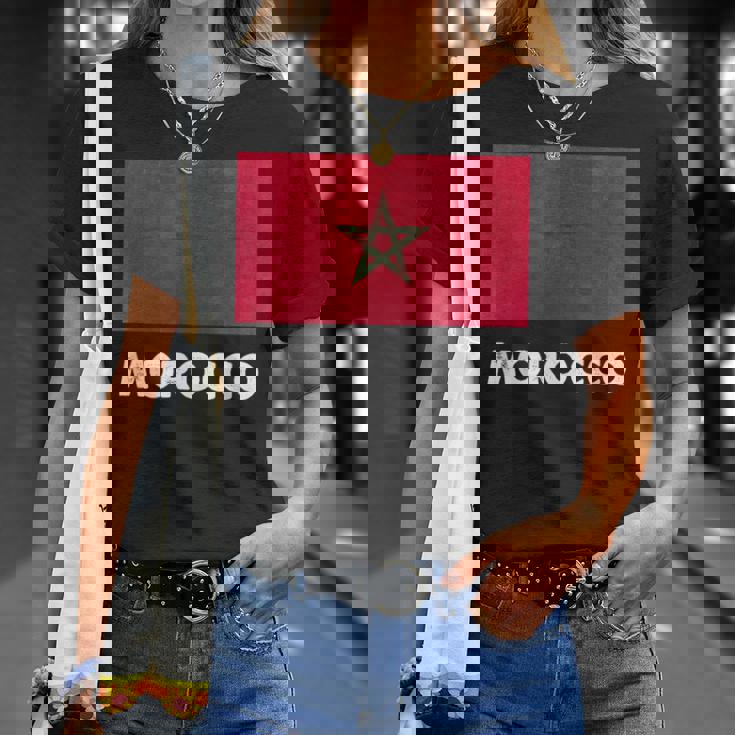 モロッコ国旗tシャツ Tシャツ 彼女への贈り物