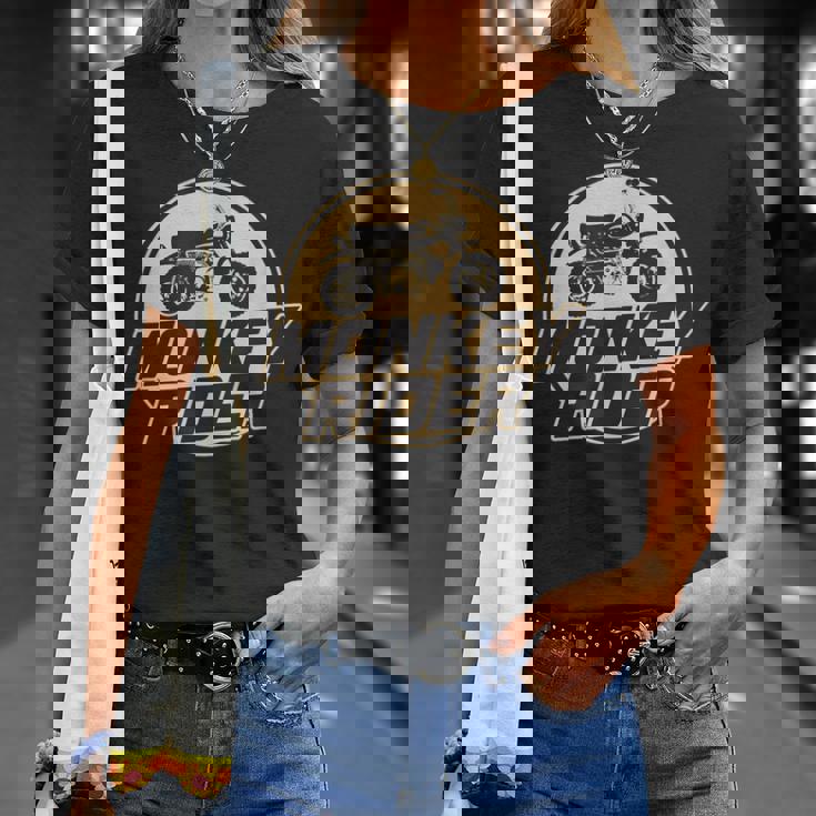 モンキーバイクライダーレトロクラシック原付オートバイtシャツ Tシャツ 彼女への贈り物