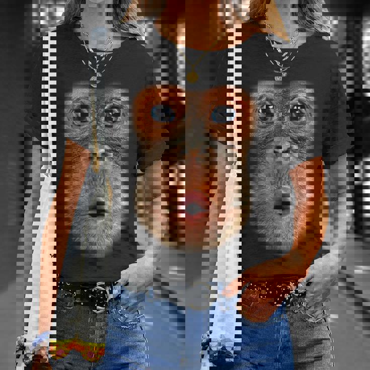 モンキーフェイスブレスファニーメンズレディースハロウィンコスチューム Tシャツ 彼女への贈り物