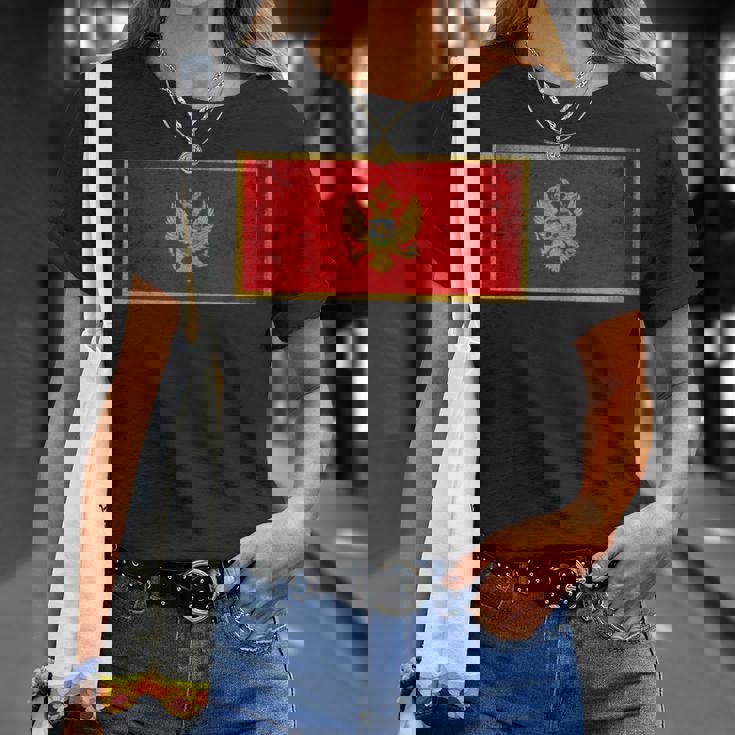 モンテネグロ国旗グラフィック メンズ レディース キッズ Tシャツ 彼女への贈り物