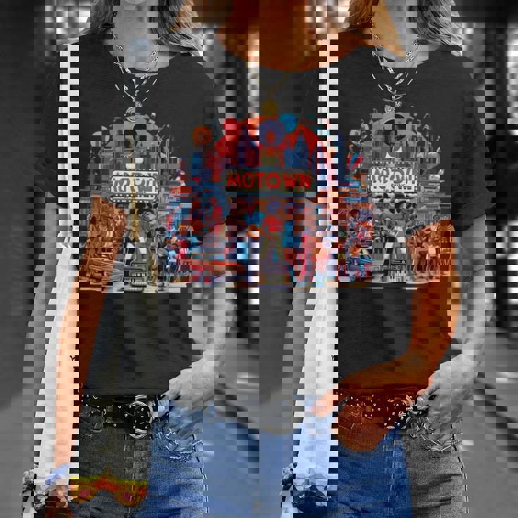 モータウン時代の懐かしい音楽デザイン Tシャツ 彼女への贈り物