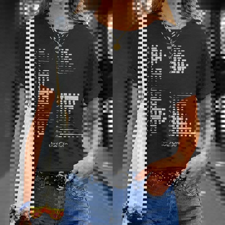 モールス符号tシャツ 国際モールス符号アルファベットシャツ Tシャツ 彼女への贈り物