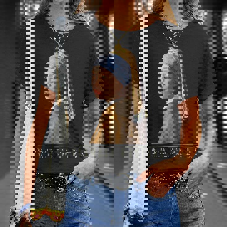 ヤン・フェルメール オランダの画家 真珠の耳飾りの少女 Tシャツ 彼女への贈り物