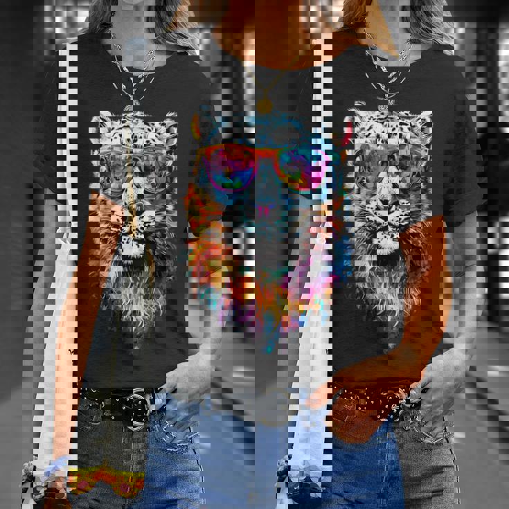 ユキヒョウ パンサー 大型ネコ科動物 ユキヒョウ Tシャツ 彼女への贈り物