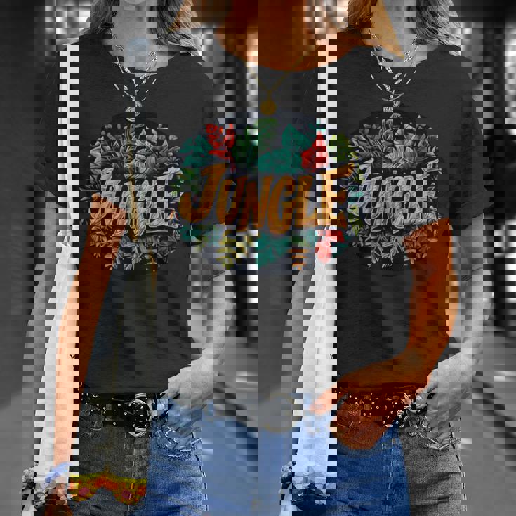 ユニークなスタイルの素晴らしいジャングルグラフィック。 Tシャツ 彼女への贈り物