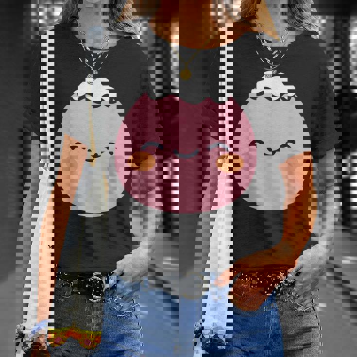 ユーモア餅 シンプルでミニマルな和スイーツ餅 Mochi Tシャツ 彼女への贈り物