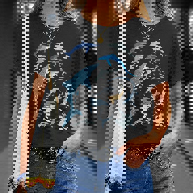 ヨシキリザメ アオザメ シュモクザメ ジンベエザメ Tシャツ 彼女への贈り物