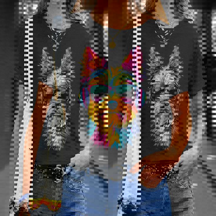 ヨークシャーテリア サングラス 愛犬家 スウィートヨーキー Tシャツ 彼女への贈り物