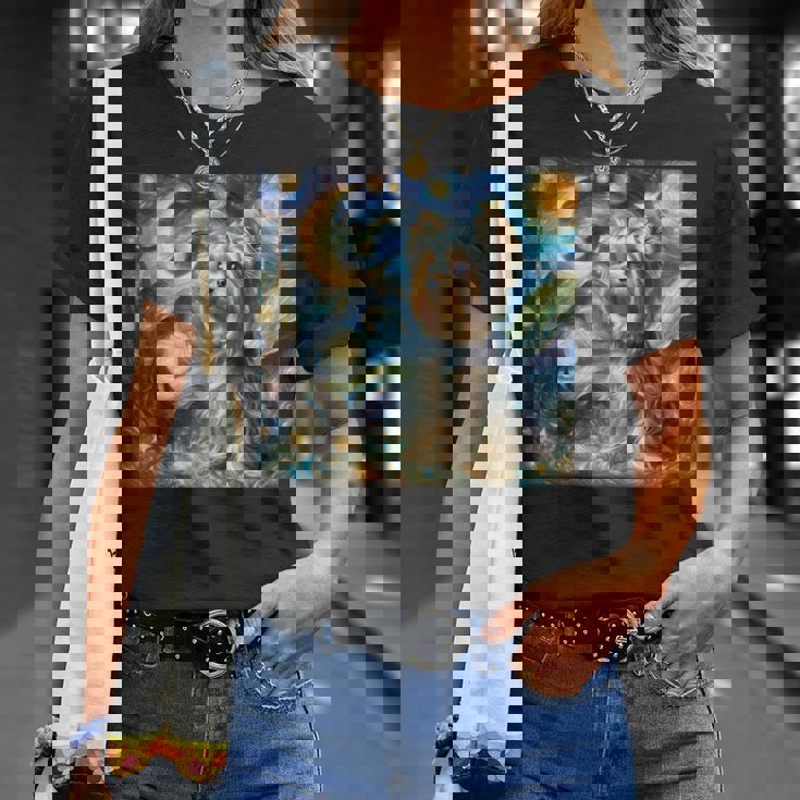 ヨークシャーテリア 星月夜シャツ ヴィンセント・ヴァン・ゴッホ ヨーキー Tシャツ 彼女への贈り物