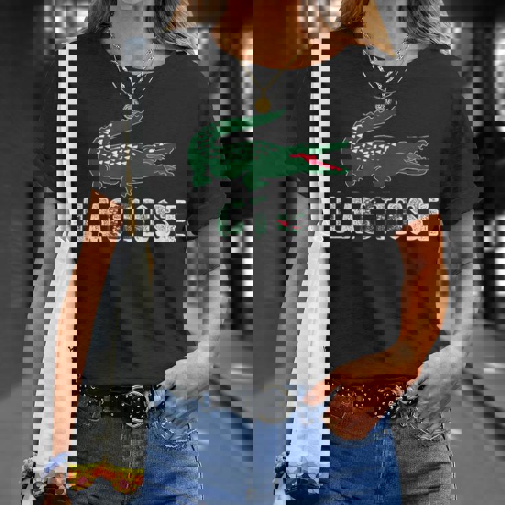 ラクトース-乳糖不耐症クロコダイルパロディtシャツ Tシャツ 彼女への贈り物