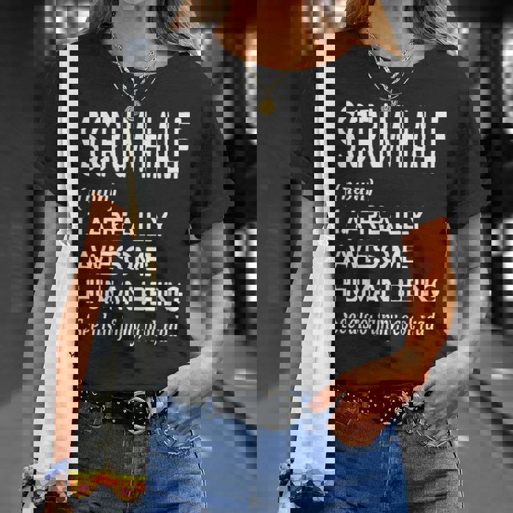 ラグビー選手の定義 面白い スクラムハーフ Tシャツ 彼女への贈り物