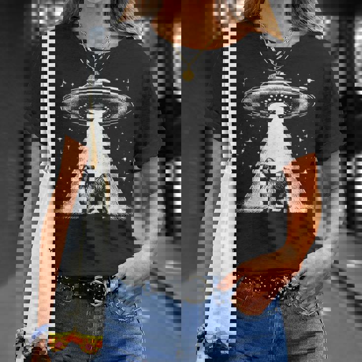 ラサ・アプソ・マム・ダッド・ドッグ-面白いエイリアンufo Tシャツ 彼女への贈り物