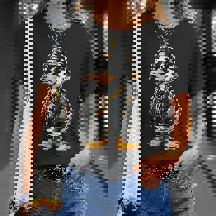 ラッパー スタイルの黄色いアヒルの子 ヒップホップ アヒルの子 Tシャツ 彼女への贈り物