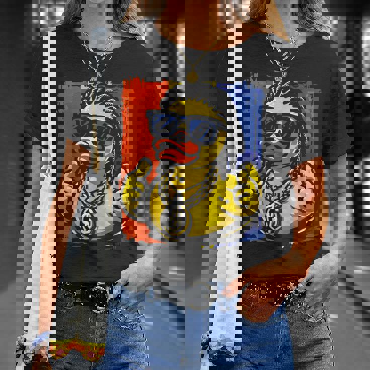 ラッパー ラバーダック ヒップホップ アヒル Tシャツ 彼女への贈り物