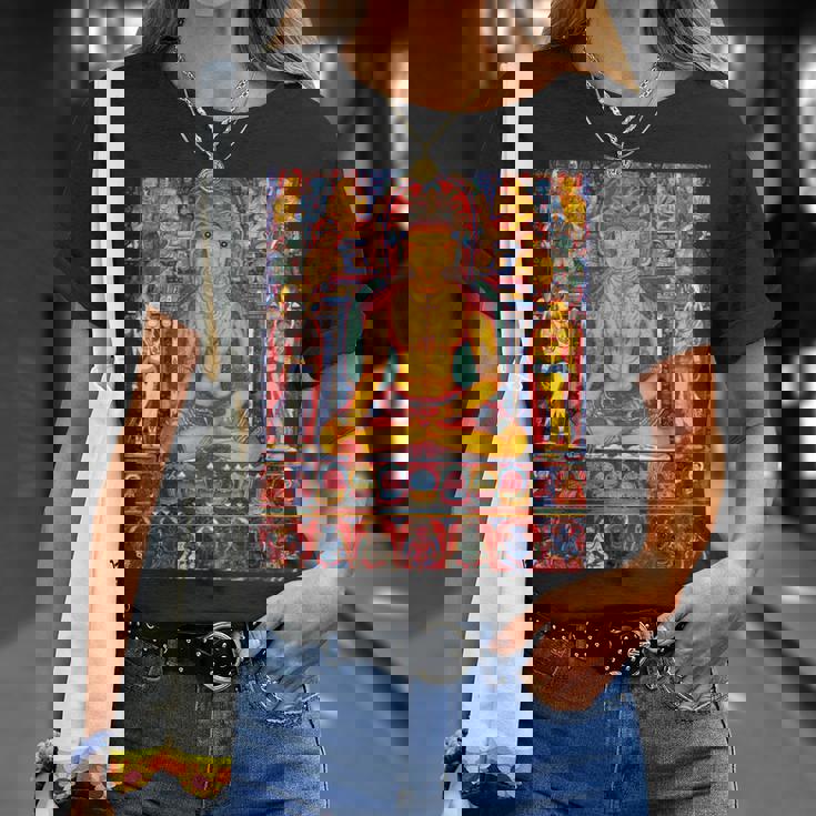 ラトナサンバヴァ チベット仏教 タンカ 曼荼羅 仏教 Tシャツ 彼女への贈り物