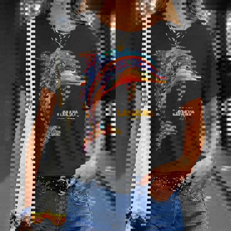 ラハイナ マウイ ハワイ ティー ハワイアン ダイビング バケーション イルカ Tシャツ 彼女への贈り物