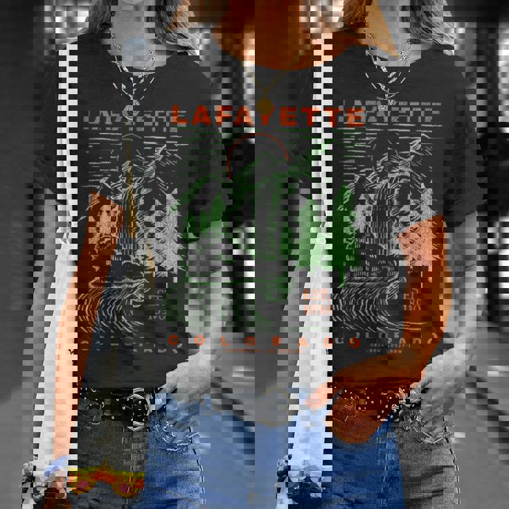 ラファイエット コロラド クール 旅行 お土産 素朴なラファイエット Tシャツ 彼女への贈り物