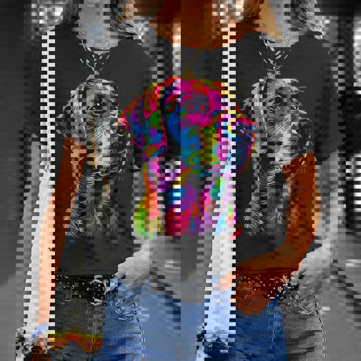 ラブラドールレトリバー カラフルカラー ポップアート グラフィック 犬 ラブラドール Tシャツ 彼女への贈り物