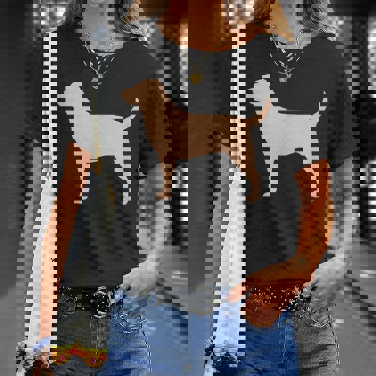 ラブラドールレトリバー 犬のシルエット Tシャツ 彼女への贈り物