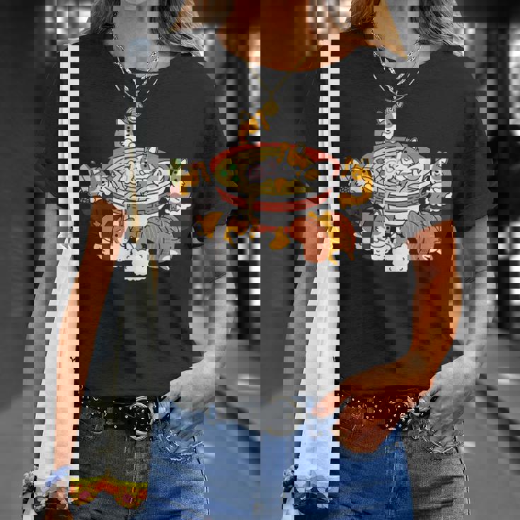 ラーメン寿司ウェルシュ・コーギー・ペンブローク犬 Tシャツ 彼女への贈り物