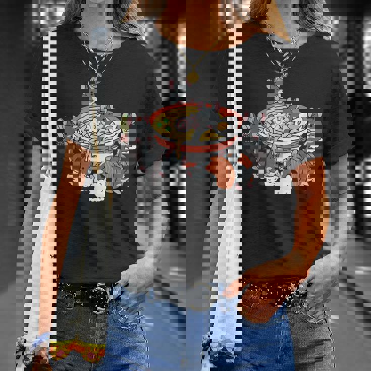 ラーメン寿司チンチラペット Tシャツ 彼女への贈り物