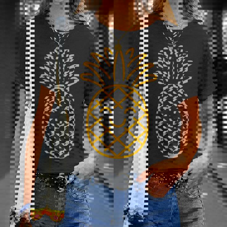 リトル パイナップル フルーツ 面白くてかわいいミニマリストのシンプルなパイナップル Tシャツ 彼女への贈り物