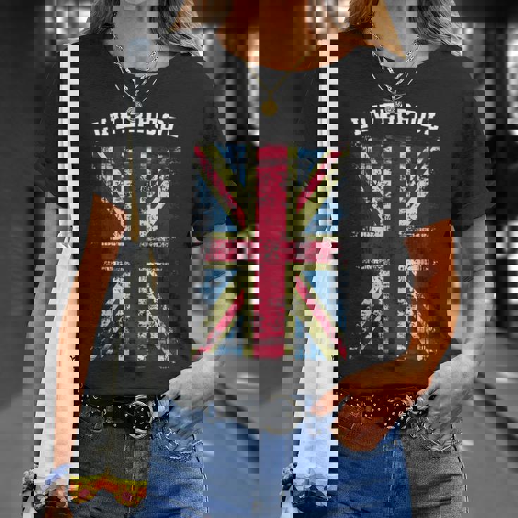 リバプール ギフト リバプール イングランド グレートブリテン Tシャツ 彼女への贈り物