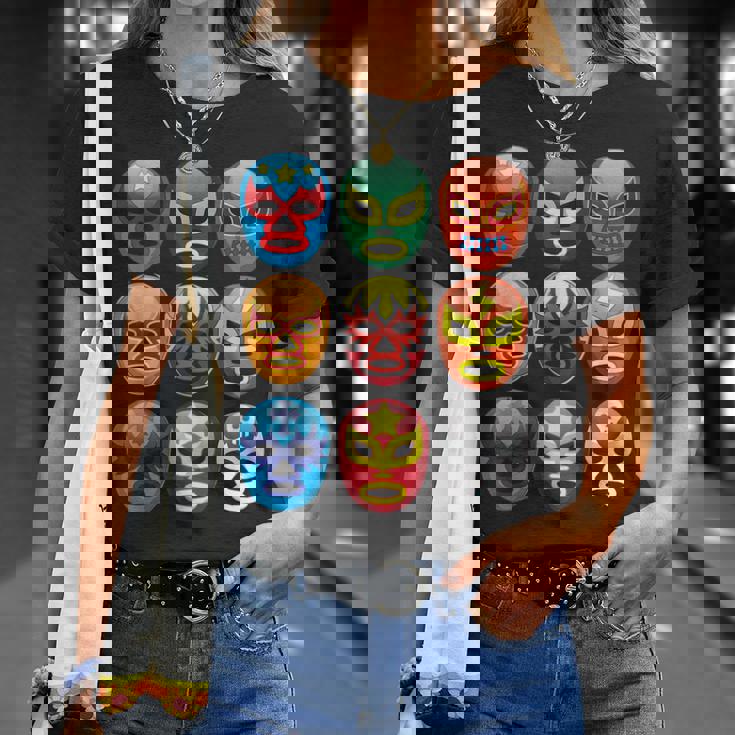 ルチャリブレ レスラーマスク かわいいフリーファイティングギフト Tシャツ 彼女への贈り物