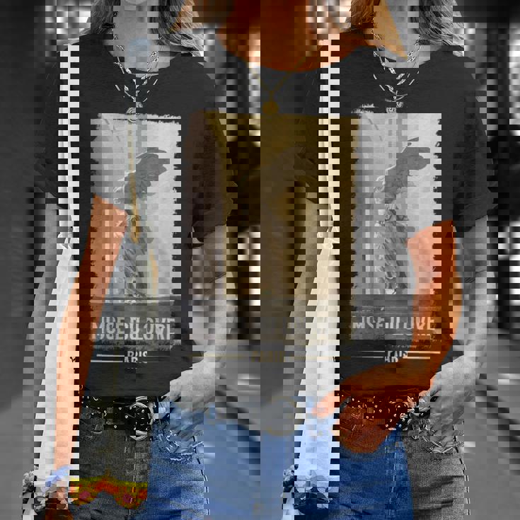 ルーヴル美術館 パリ フランス 翼のある勝利 筆プリント Tシャツ 彼女への贈り物