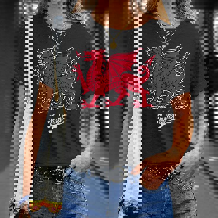 レクサム ウェールズドラゴン 小台本 Tシャツ 彼女への贈り物