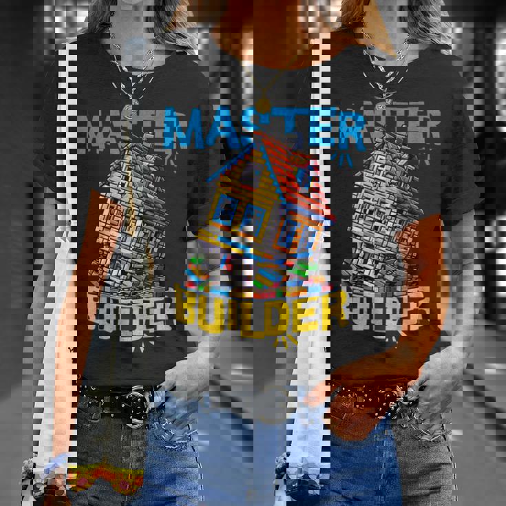レゴのレンガ造りマスタービルダー面白い曲がった家。 Tシャツ 彼女への贈り物