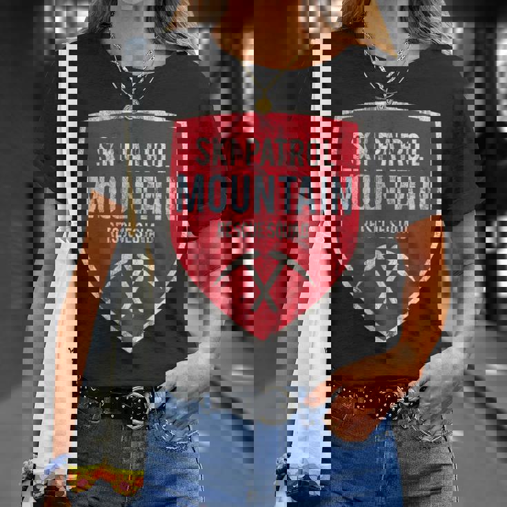 レスキュー隊スキーパトロールレトロスノーボードウィンターリゾート Tシャツ 彼女への贈り物