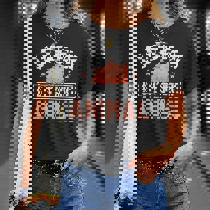 レチョンは私の精神動物です面白いですlechon Pinoy Tシャツ 彼女への贈り物