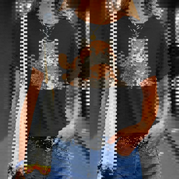 レッサーパンダ かわいい パンダ おもしろ 動物 アート イラスト Tシャツ 彼女への贈り物