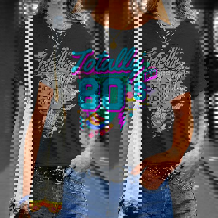 レトロ 1980年代 カラフル 80年代 面白い 80 レイブ テーマ パーティー Tシャツ 彼女への贈り物