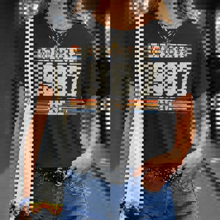 レトロ 38 年 ヴィンテージ 1987年 創業 38 周年 Tシャツ 彼女への贈り物