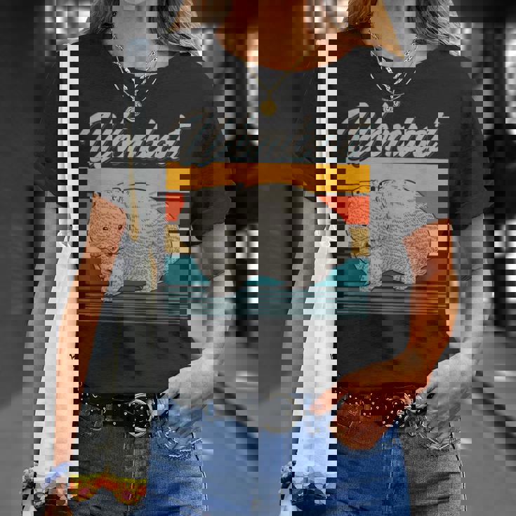 レトロ アウトバック オージー 動物園 キーパー オーストラリア ウォンバット Tシャツ 彼女への贈り物