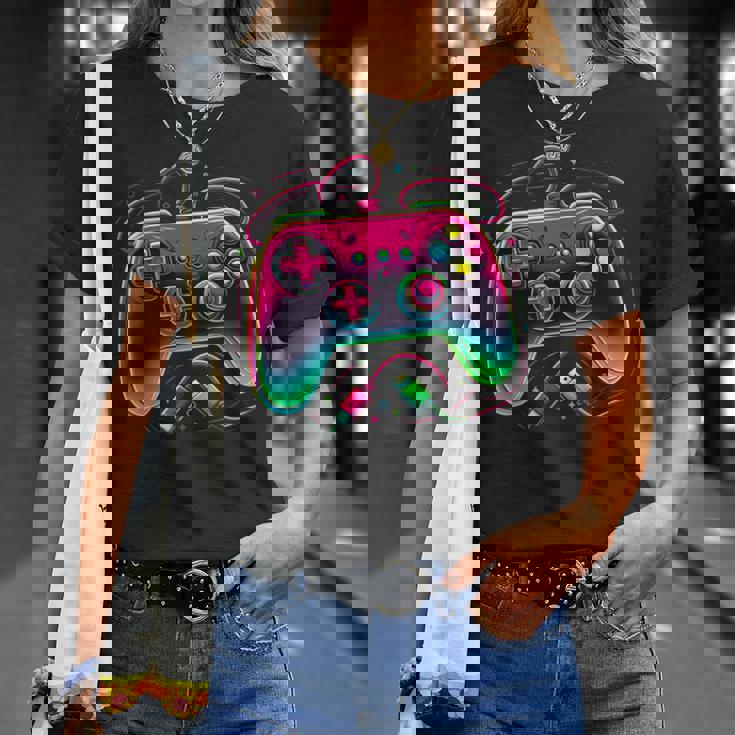 レトロ ゲーミング コントローラー ゲーマー ビデオ ゲーム コントローラー Tシャツ 彼女への贈り物