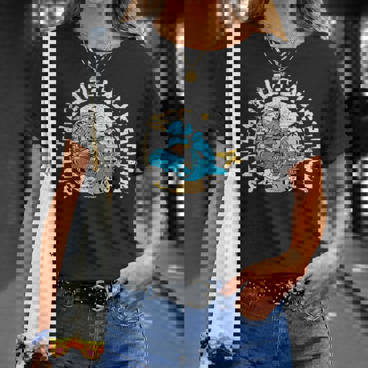 レトロ スケルトン ビーチ サンタクルーズ Tシャツ 彼女への贈り物